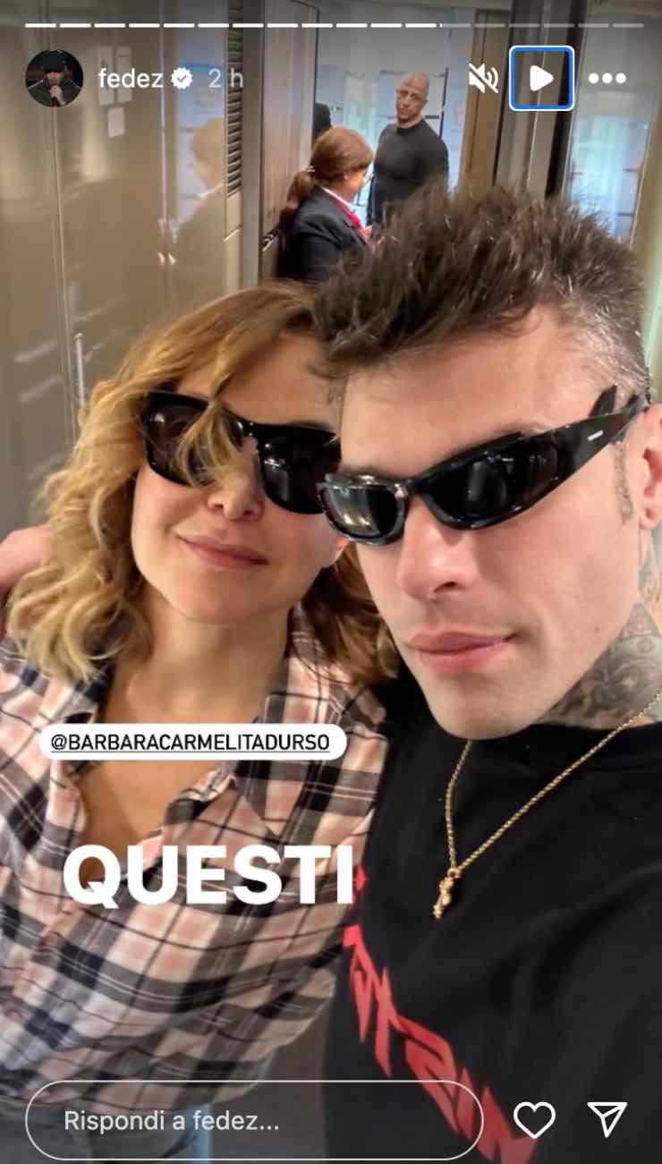 fedez in compagnia di barbara d'urso 