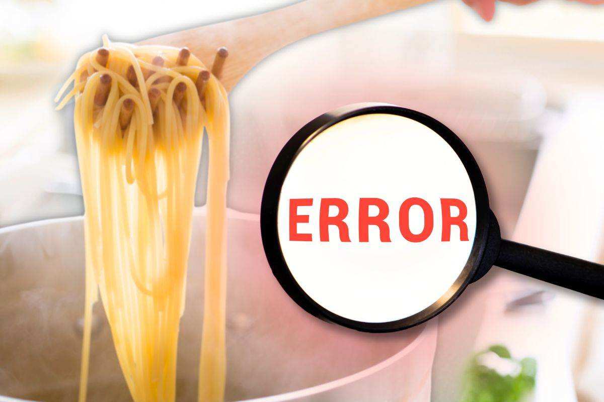 errori cottura della pasta