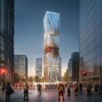 Crolla l'insegna Generali nella Torre Hadid di Milano: area transennata