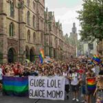 Il Roma Pride si trasforma in un potente messaggio per Gaza con i leader mondiali capovolti