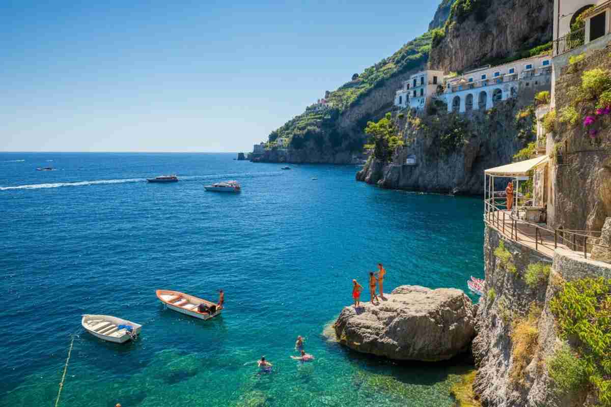 Turista americana si tuffa da 30 metri e sviene: il drammatico incidente in Costiera amalfitana