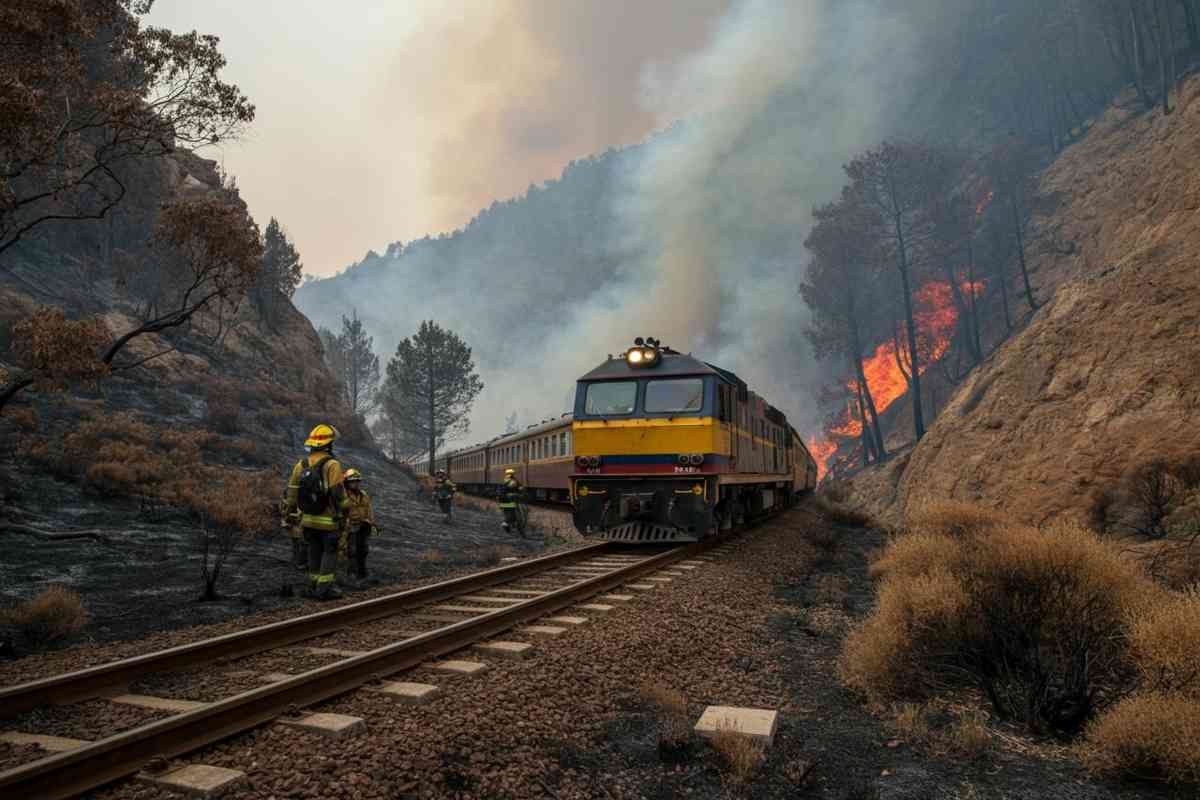 Incendio sulla Roma-Grosseto: treni in ritardo fino a 130 minuti e circolazione bloccata
