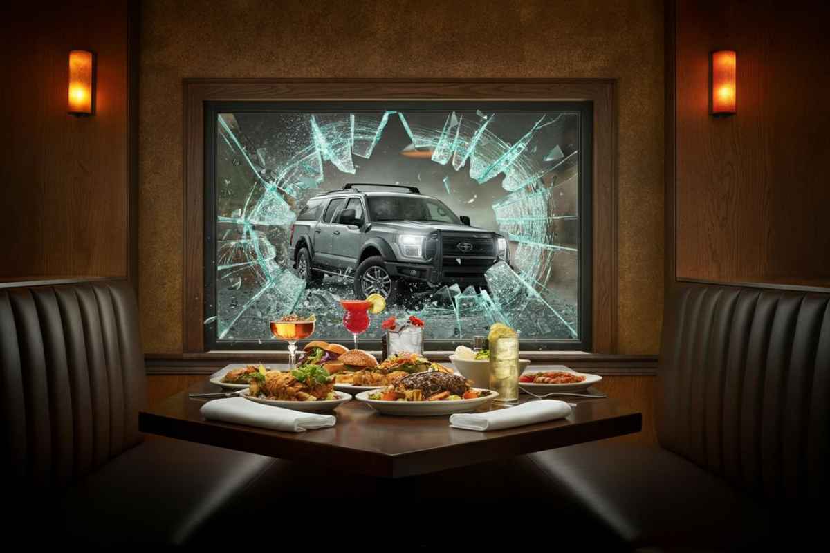 Influencer travolti da un SUV mentre sono in diretta social: il video choc dal ristorante